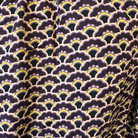 Boden Dolly Split V Neck Printed Floral Long Sleeve Blouse size 4 Purple Green - Picture 4 of 7